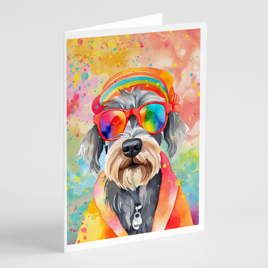 Buy this Schnauzer Hippie Dawg Greeting Cards Pack of 8