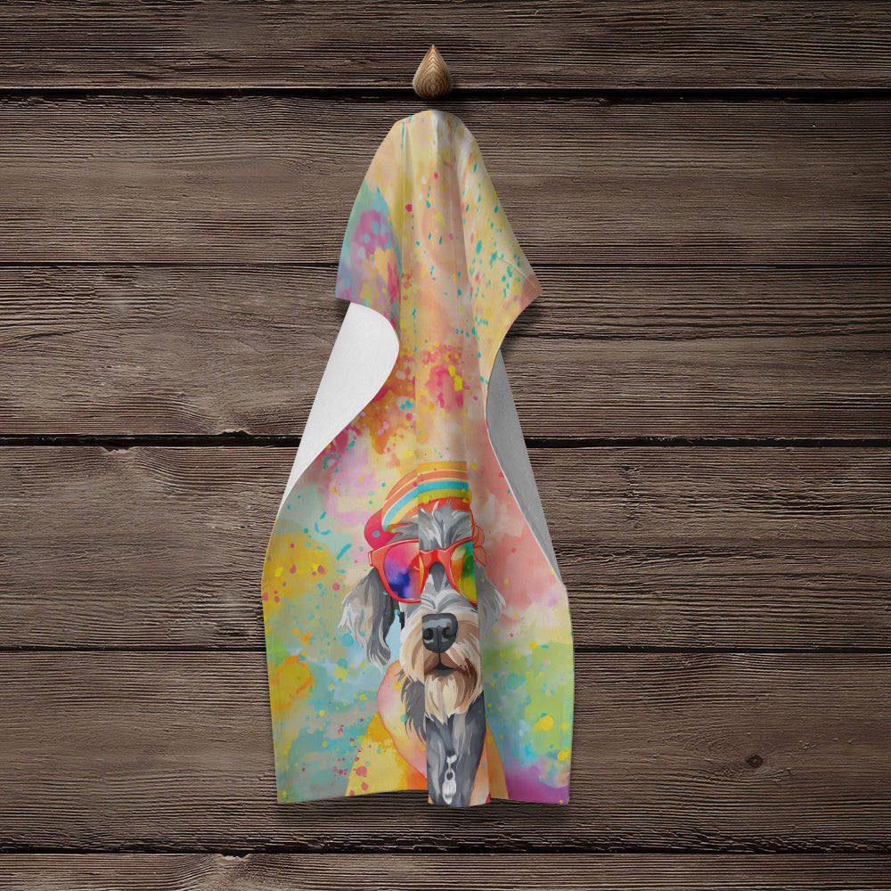 Schnauzer Hippie Dawg Kitchen Towel