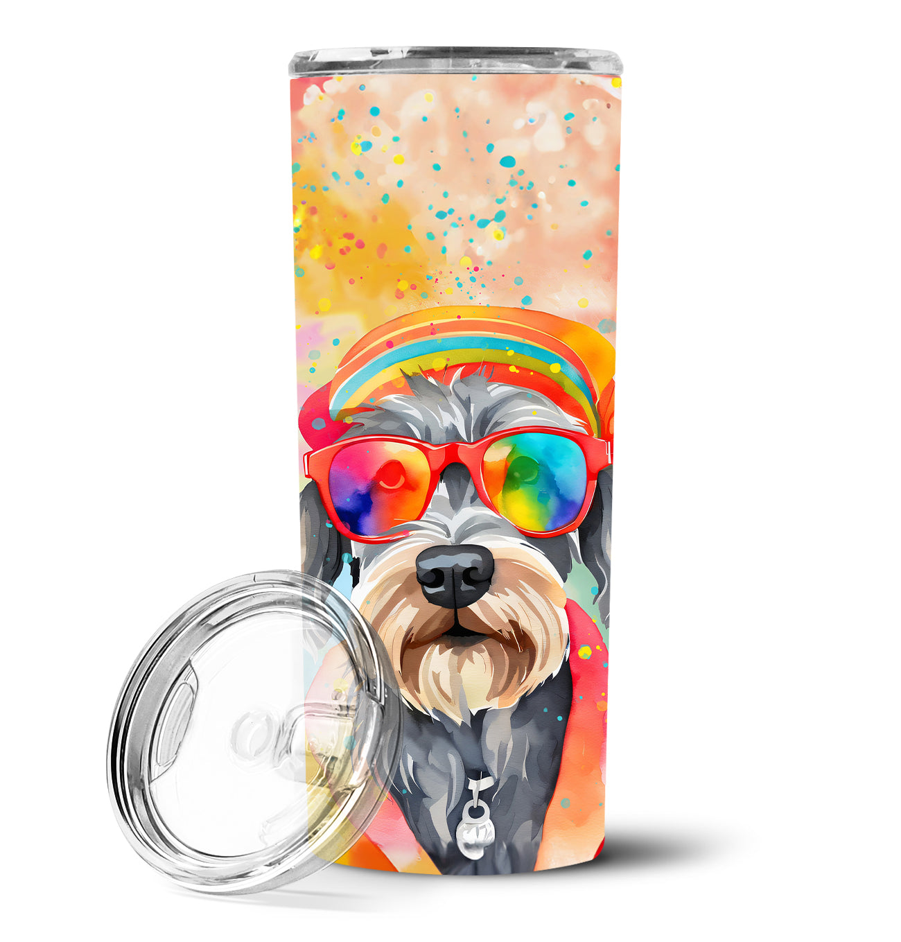 Buy this Schnauzer Hippie Dawg Stainless Steel Skinny Tumbler