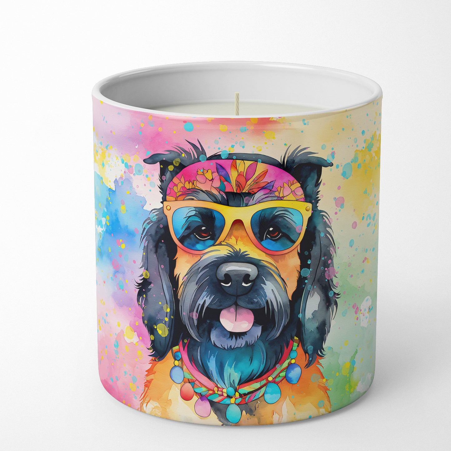 Scottish Terrier Hippie Dawg Decorative Soy Candle