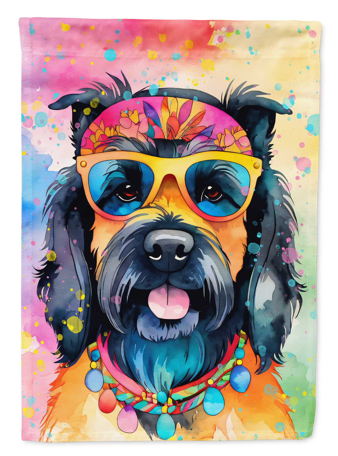 Buy this Scottish Terrier Hippie Dawg House Flag