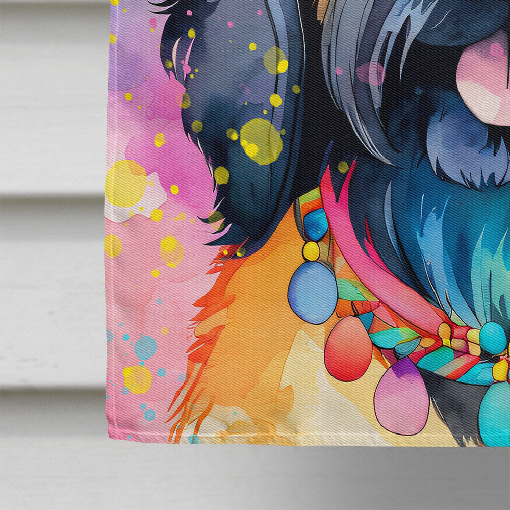 Scottish Terrier Hippie Dawg House Flag