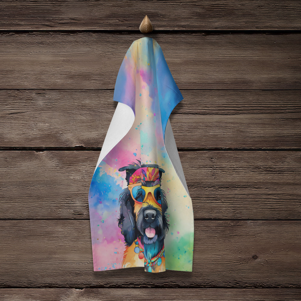 Scottish Terrier Hippie Dawg Kitchen Towel
