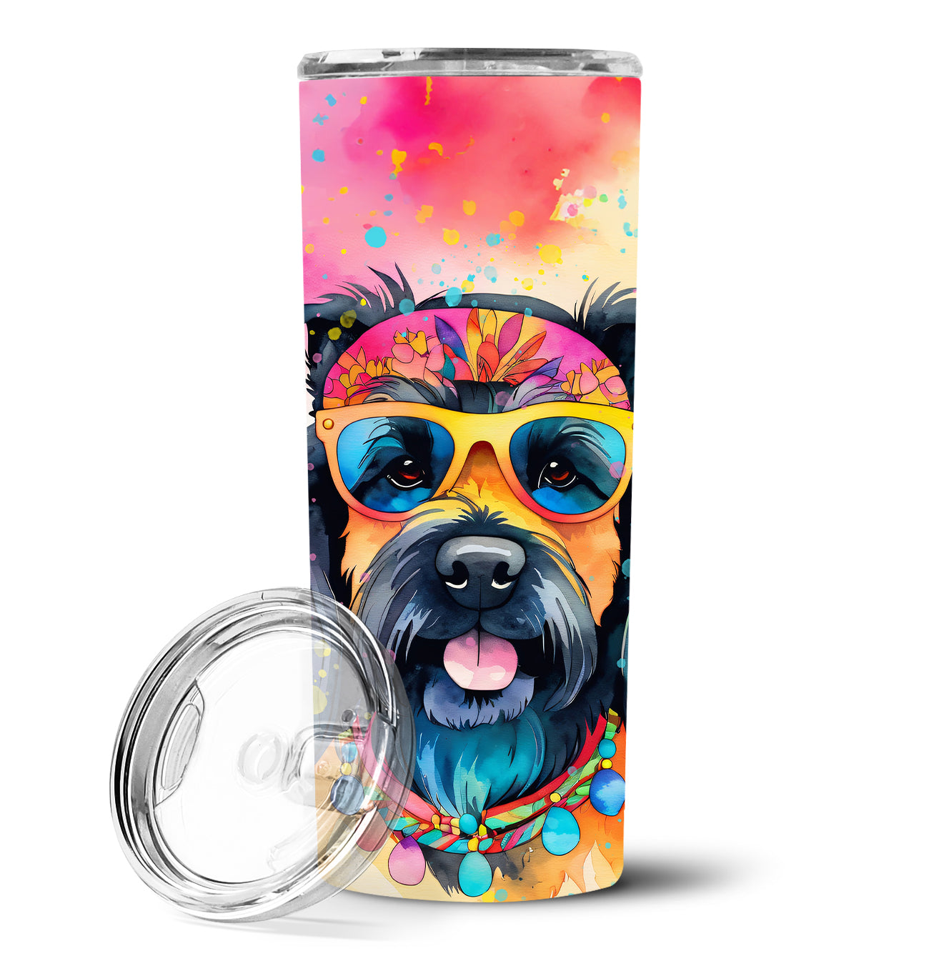 Buy this Scottish Terrier Hippie Dawg Stainless Steel Skinny Tumbler