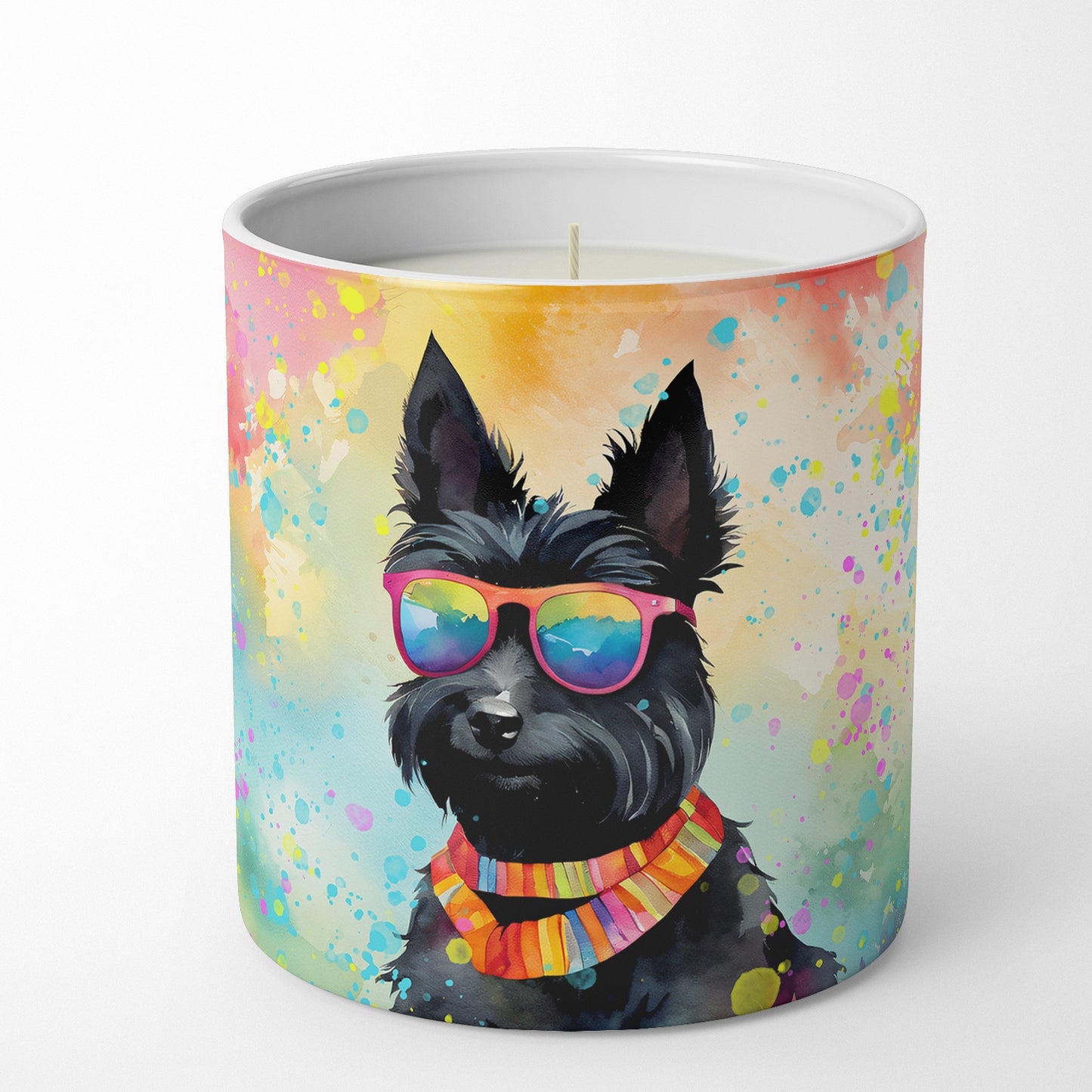 Scottish Terrier Hippie Dawg Decorative Soy Candle