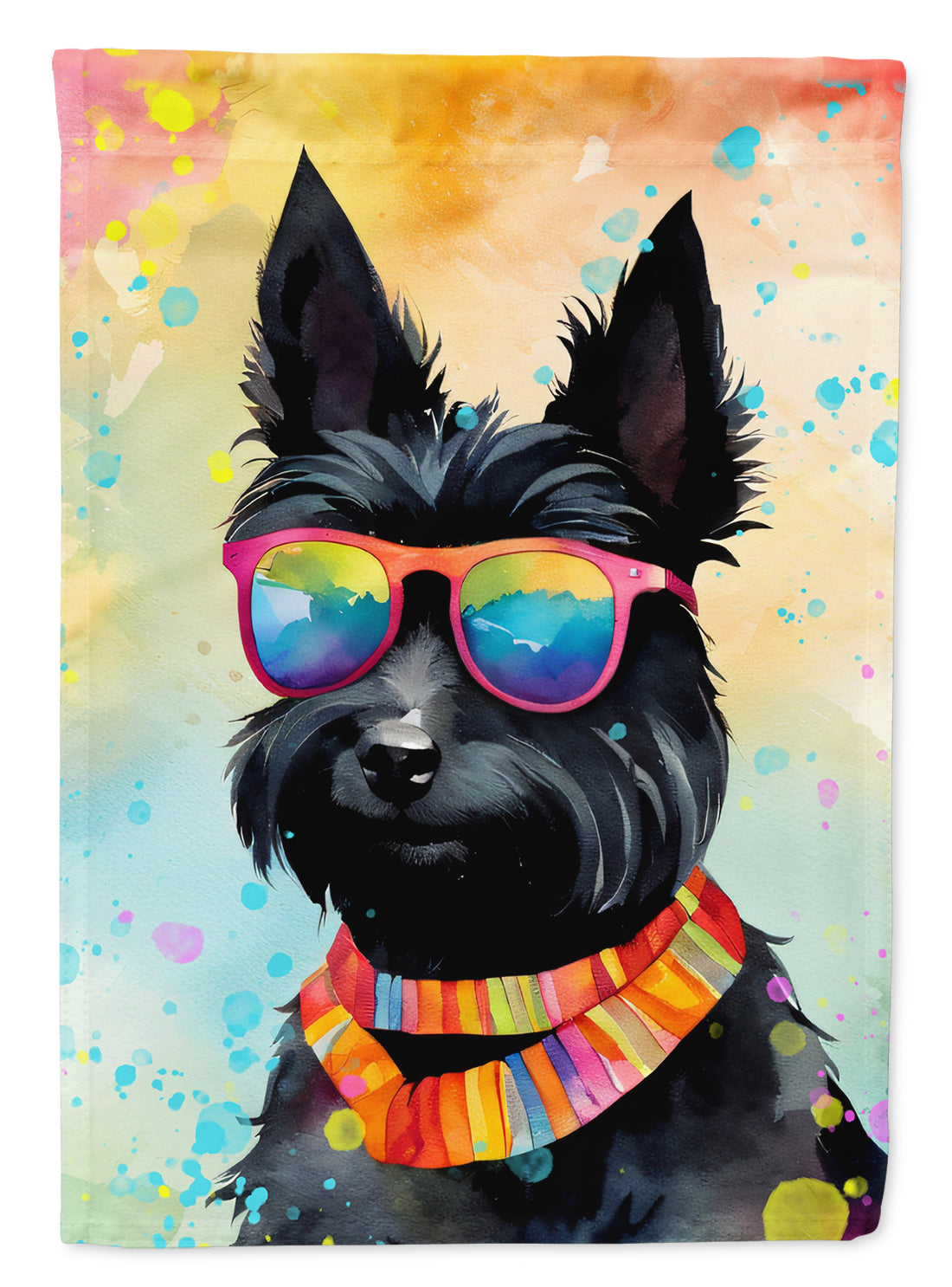 Buy this Scottish Terrier Hippie Dawg House Flag