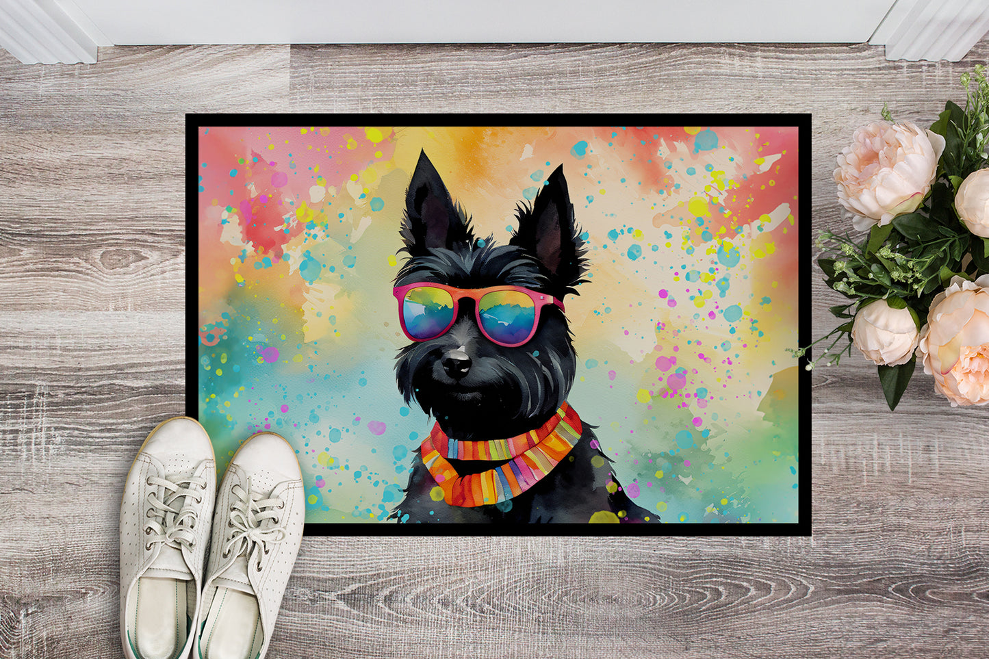 Scottish Terrier Hippie Dawg Doormat