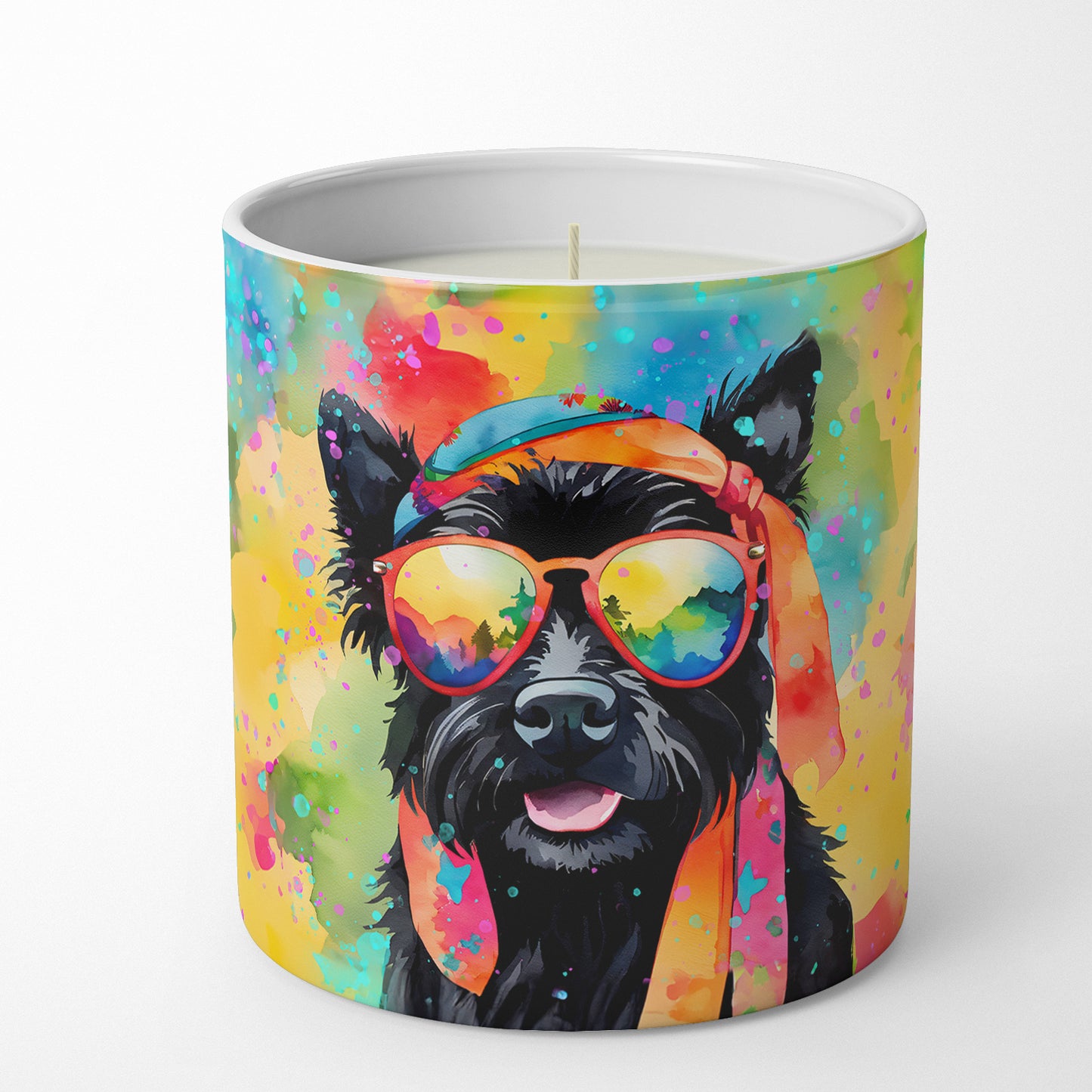 Scottish Terrier Hippie Dawg Decorative Soy Candle