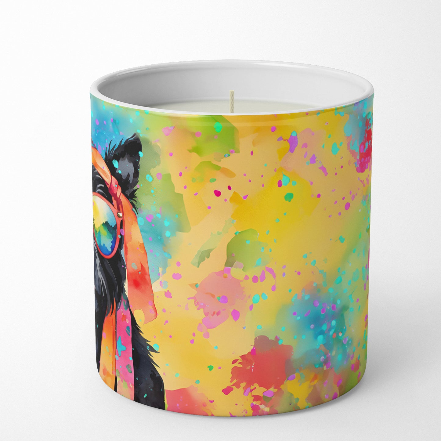 Scottish Terrier Hippie Dawg Decorative Soy Candle