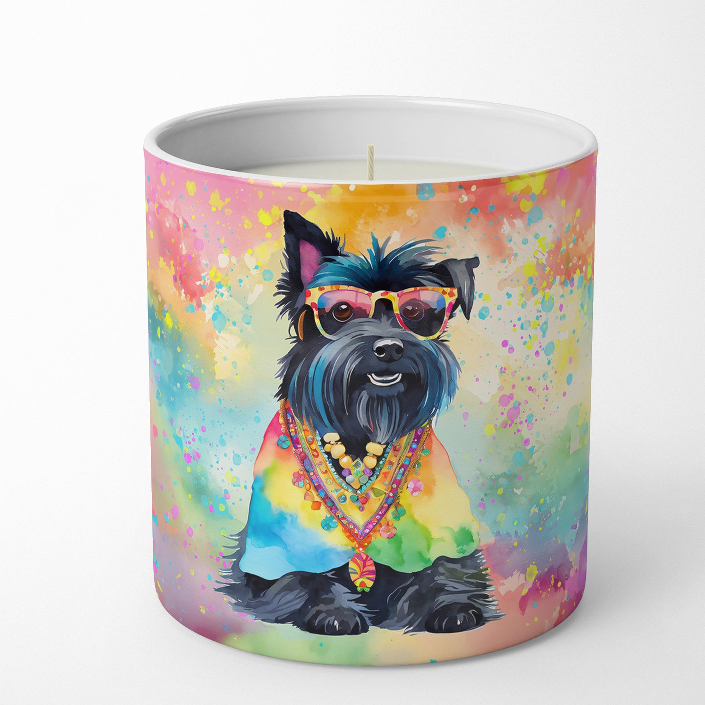 Scottish Terrier Hippie Dawg Decorative Soy Candle
