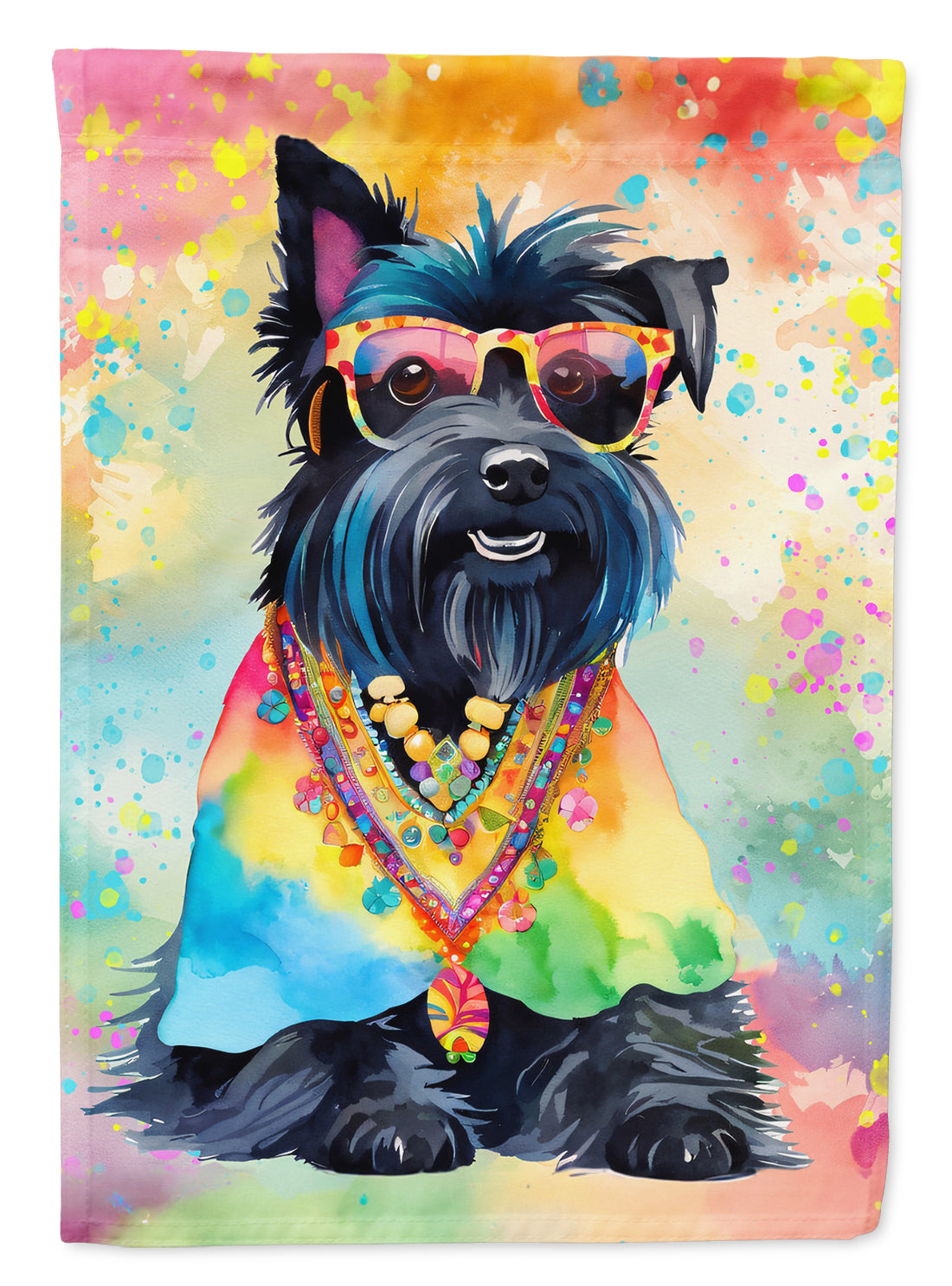 Buy this Scottish Terrier Hippie Dawg House Flag