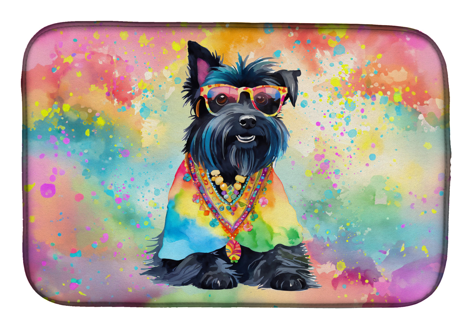 Buy this Scottish Terrier Hippie Dawg Dish Drying Mat