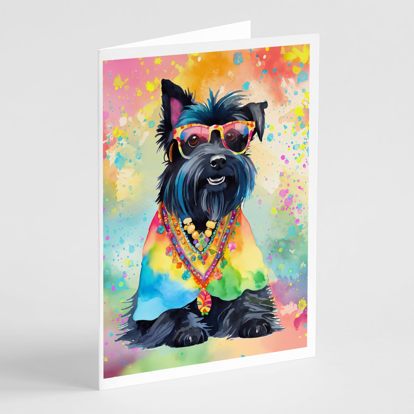 Buy this Scottish Terrier Hippie Dawg Greeting Cards Pack of 8