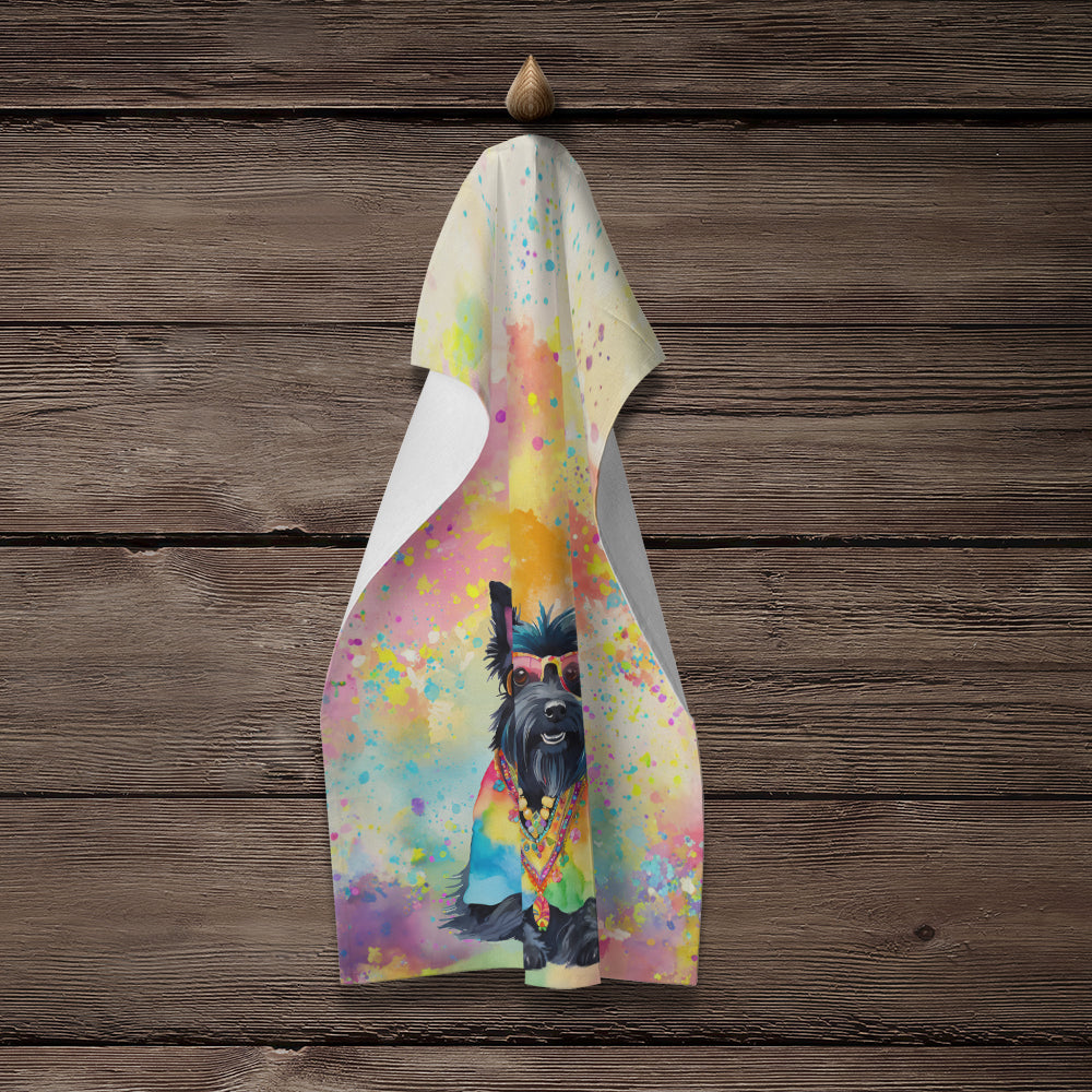 Scottish Terrier Hippie Dawg Kitchen Towel