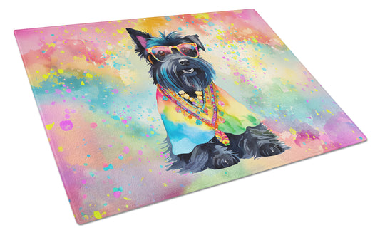 Buy this Scottish Terrier Hippie Dawg Glass Cutting Board