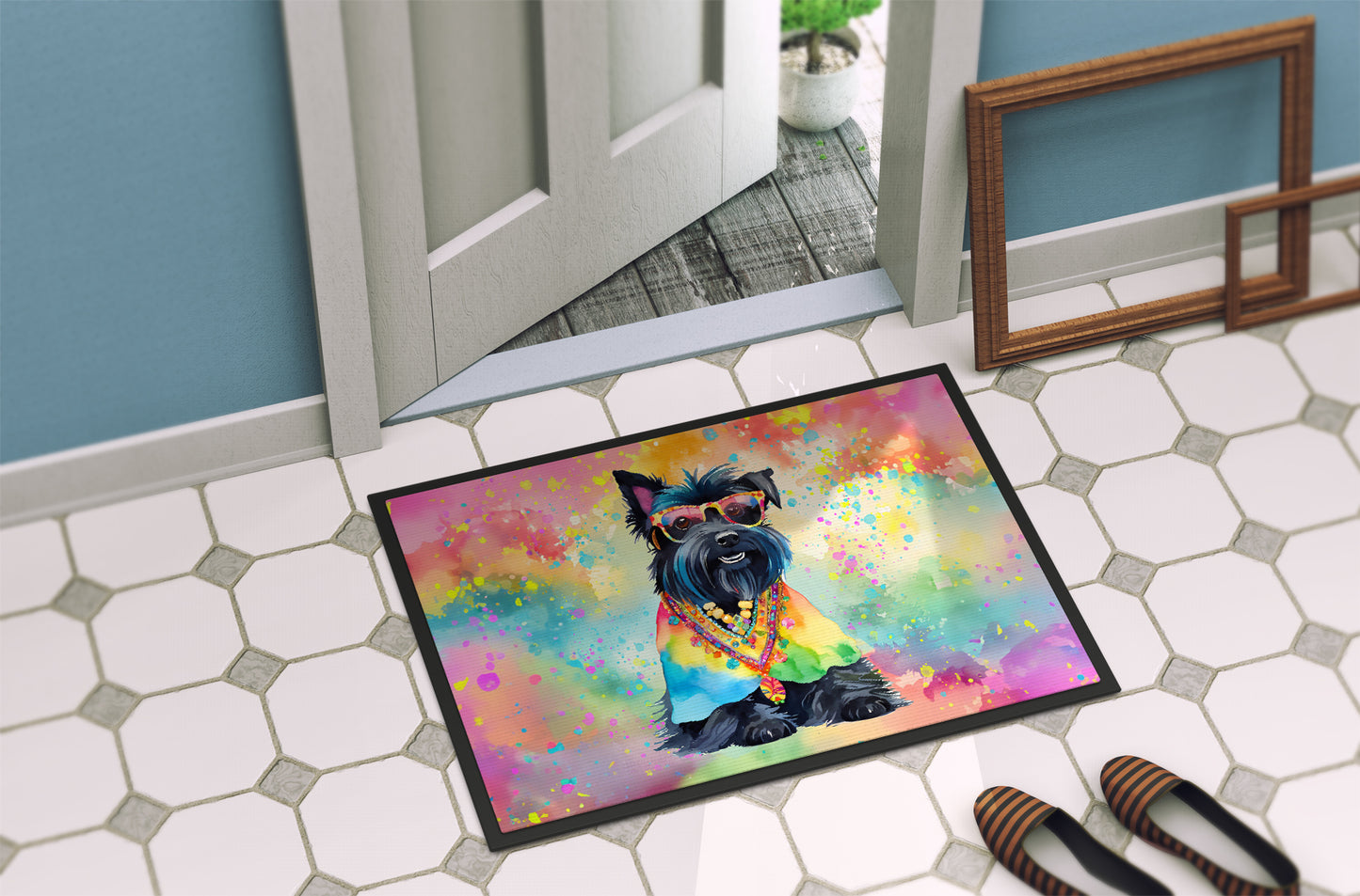 Scottish Terrier Hippie Dawg Doormat