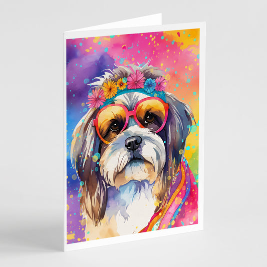Buy this Shih Tzu Hippie Dawg Greeting Cards Pack of 8