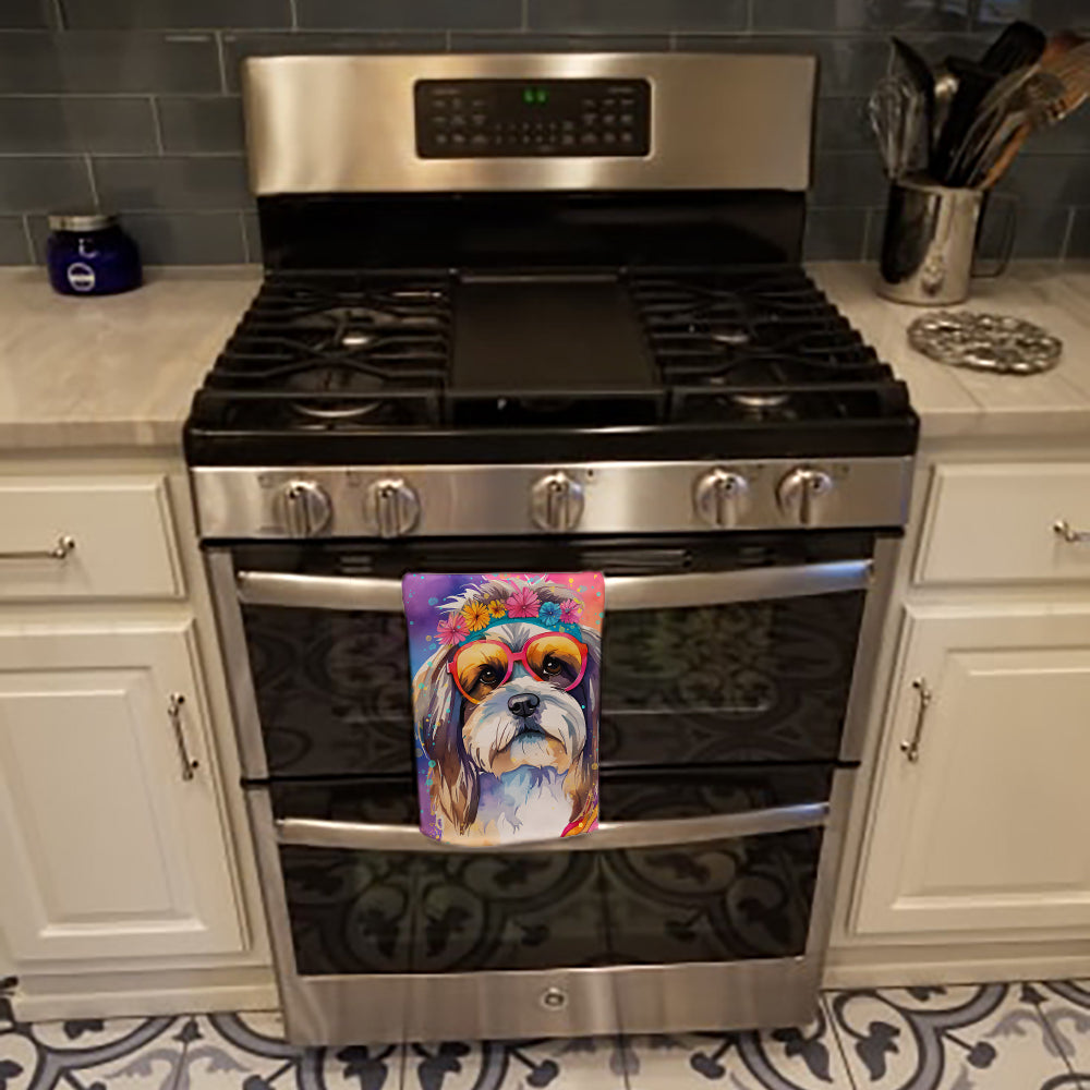 Shih Tzu Hippie Dawg Kitchen Towel