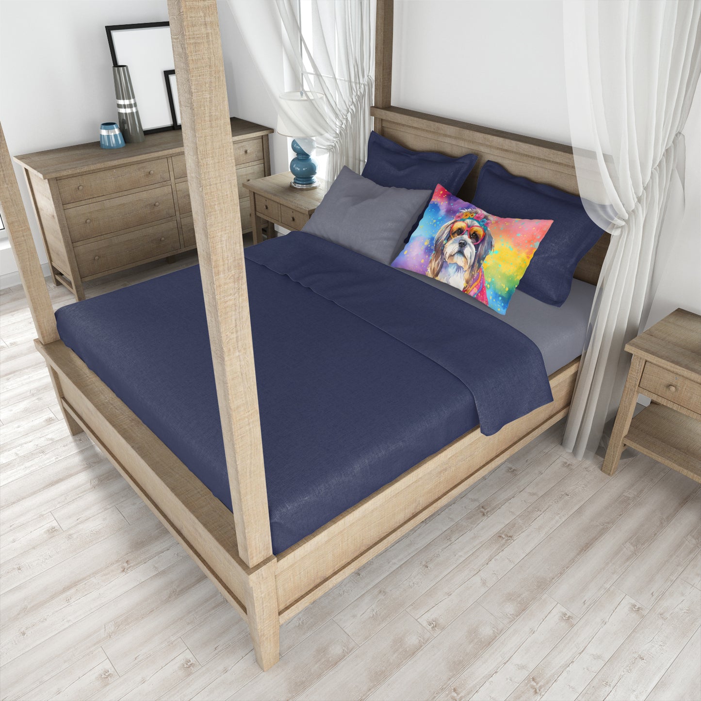 Shih Tzu Hippie Dawg Standard Pillowcase