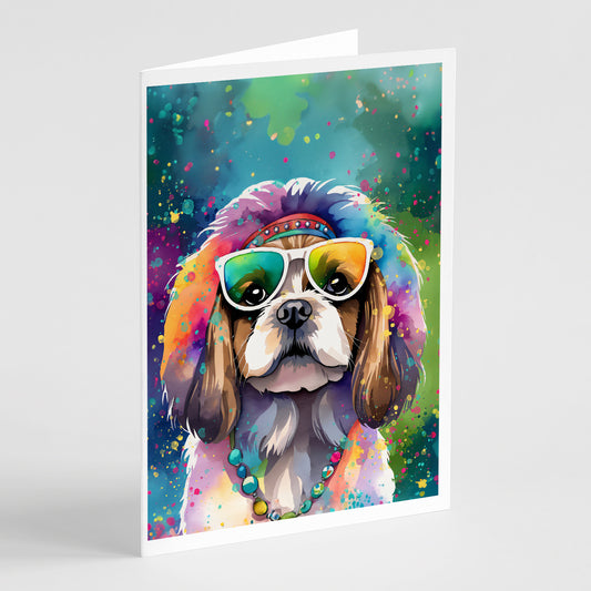 Buy this Shih Tzu Hippie Dawg Greeting Cards Pack of 8