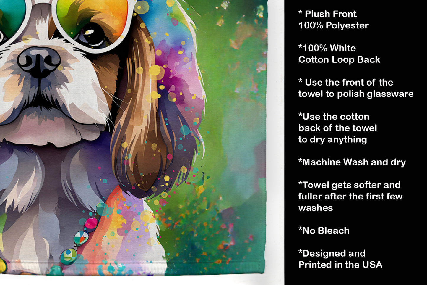 Shih Tzu Hippie Dawg Kitchen Towel