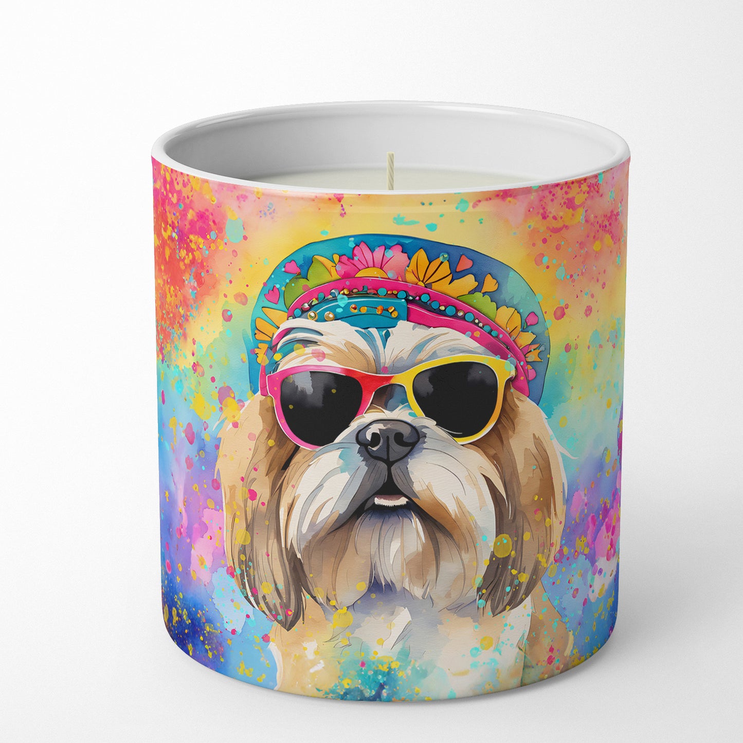 Shih Tzu Hippie Dawg Decorative Soy Candle