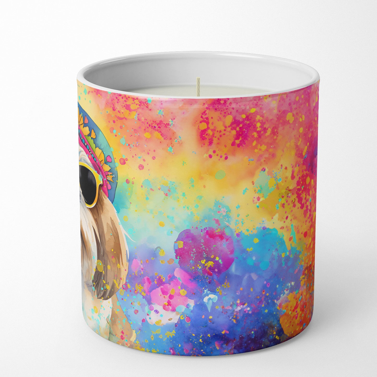 Shih Tzu Hippie Dawg Decorative Soy Candle