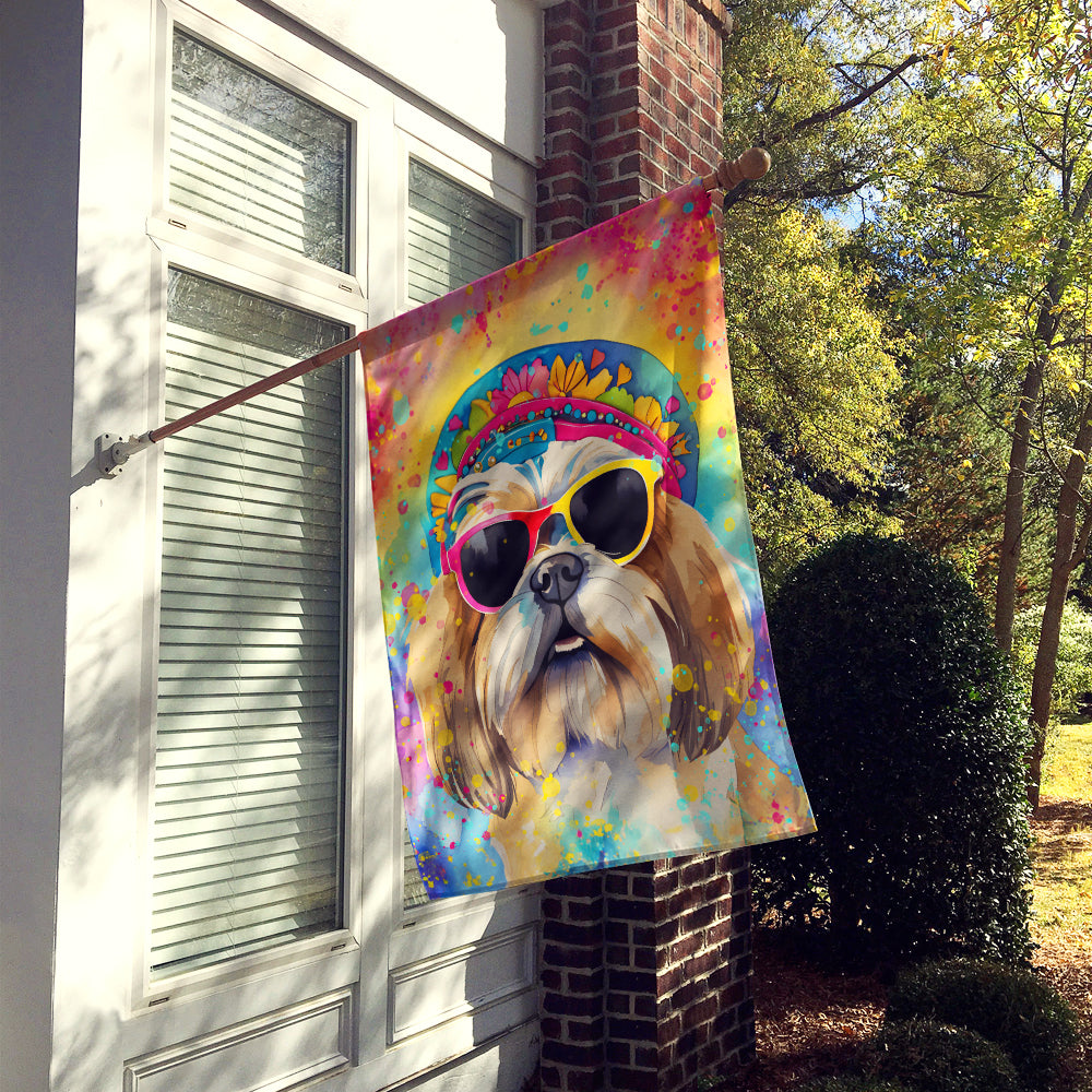 Shih Tzu Hippie Dawg House Flag