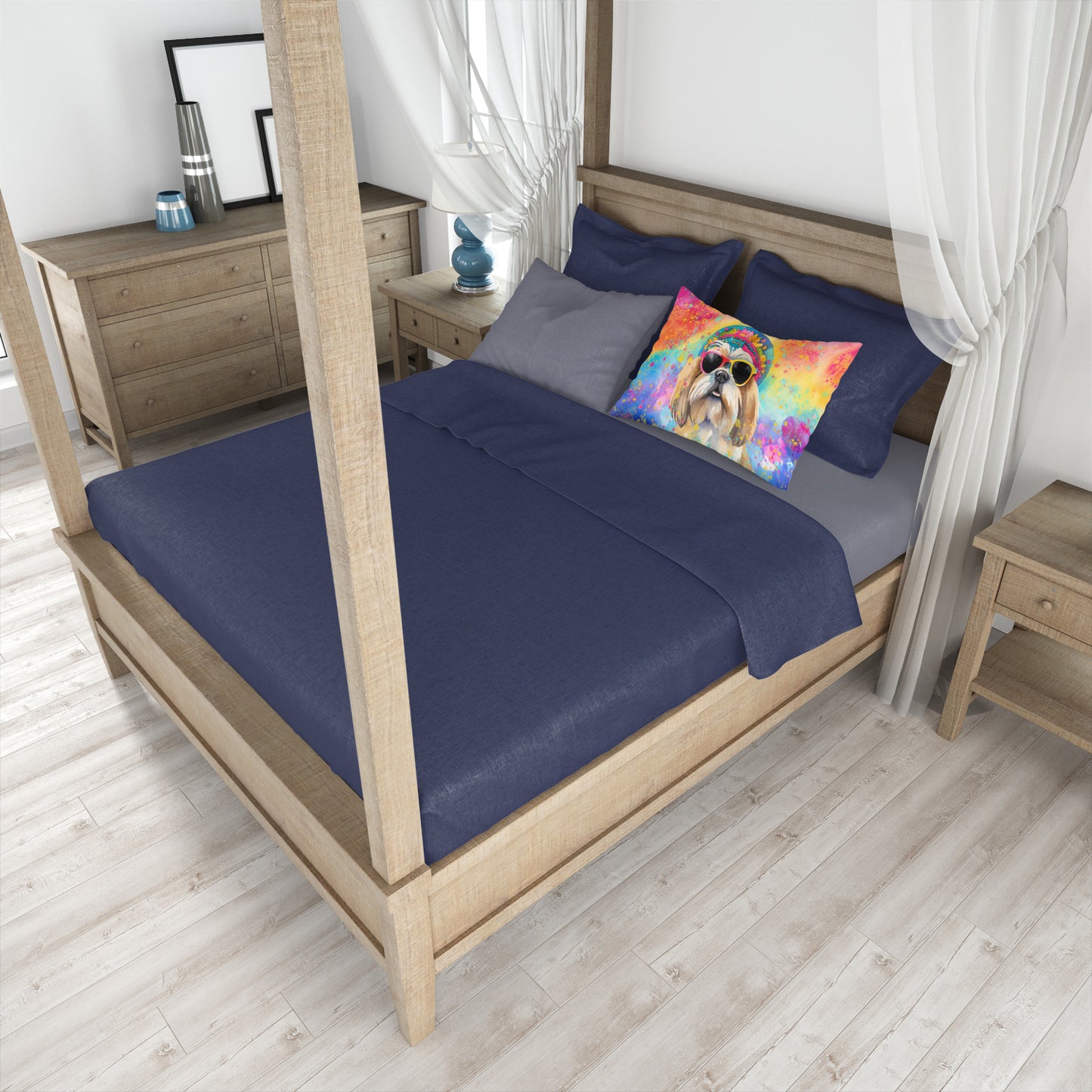 Shih Tzu Hippie Dawg Standard Pillowcase