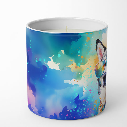 Buy this Siberian Husky Hippie Dawg Decorative Soy Candle