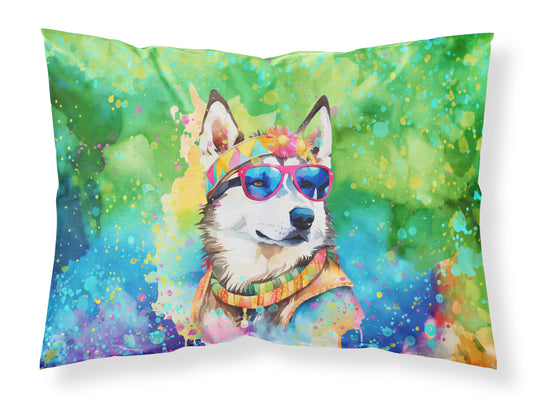 Buy this Siberian Husky Hippie Dawg Standard Pillowcase