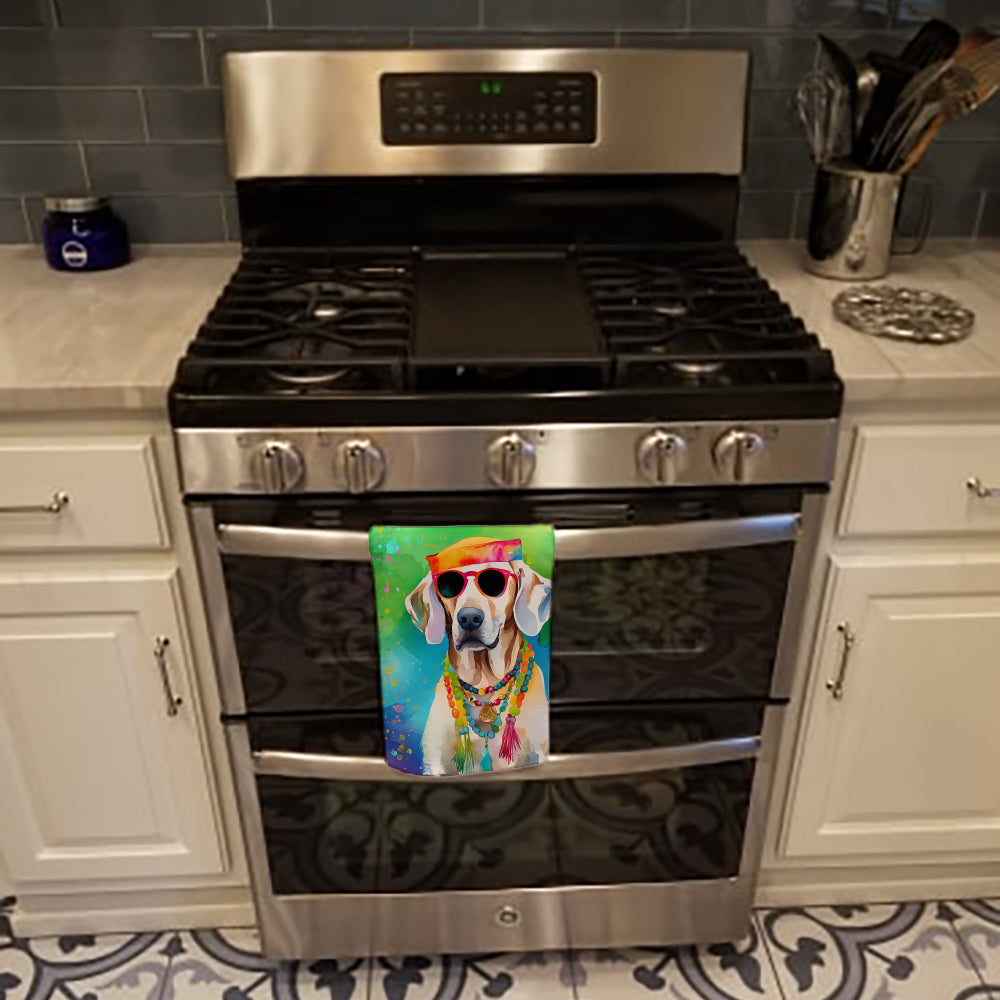 Weimaraner Hippie Dawg Kitchen Towel