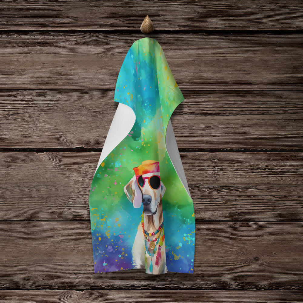 Weimaraner Hippie Dawg Kitchen Towel