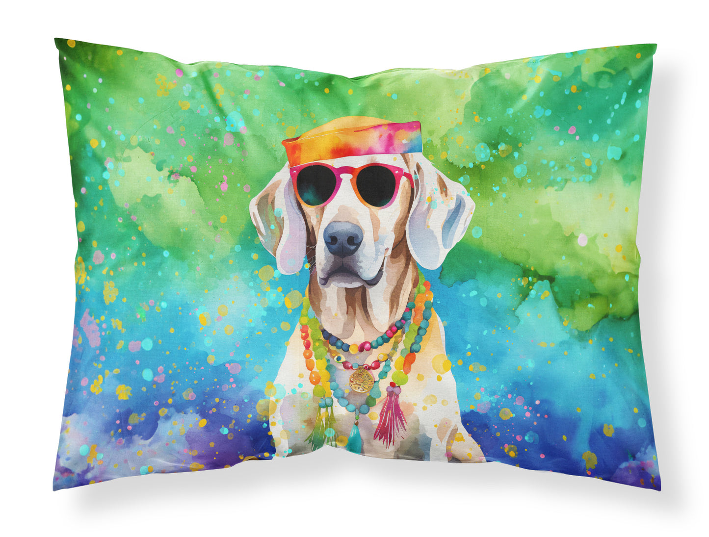 Buy this Weimaraner Hippie Dawg Standard Pillowcase