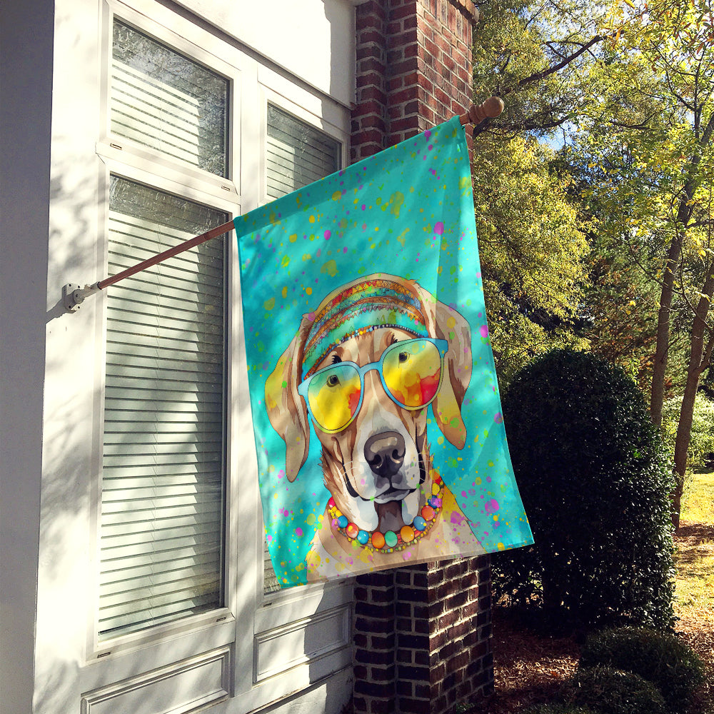 Weimaraner Hippie Dawg House Flag