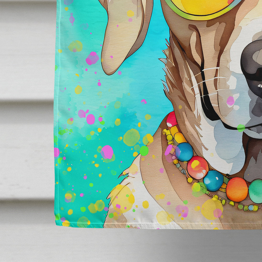 Weimaraner Hippie Dawg House Flag