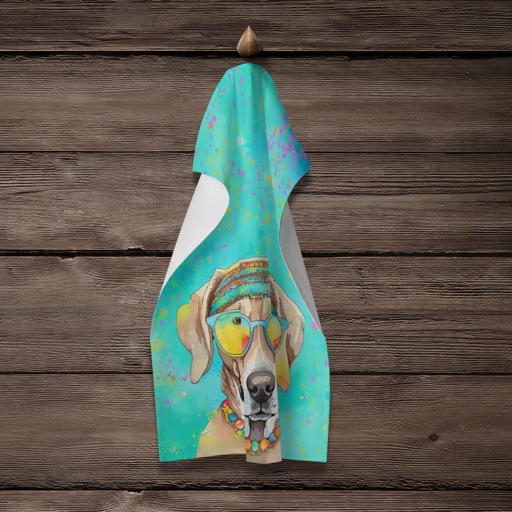 Weimaraner Hippie Dawg Kitchen Towel