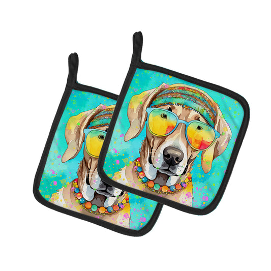 Buy this Weimaraner Hippie Dawg Pair of Pot Holders