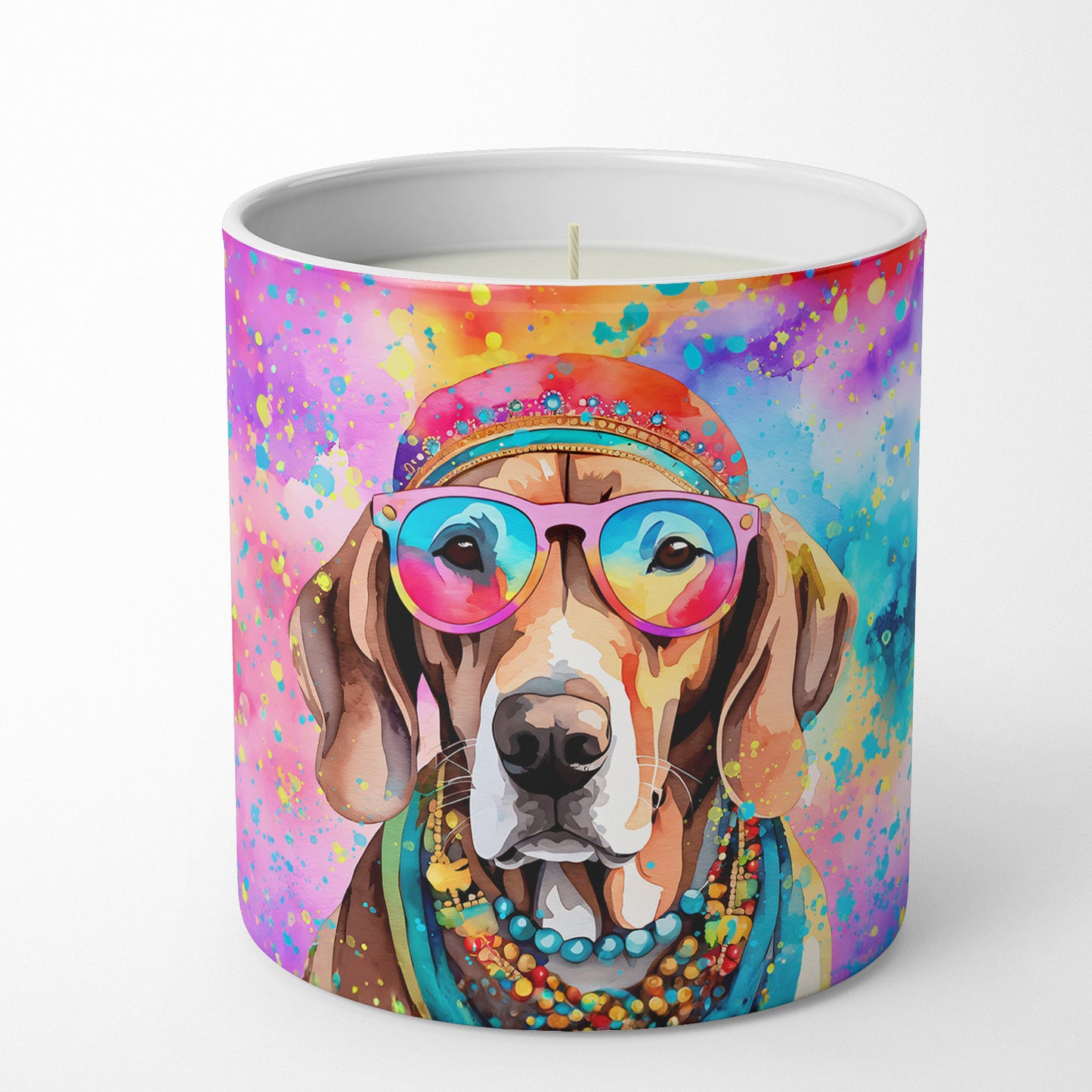 Weimaraner Hippie Dawg Decorative Soy Candle