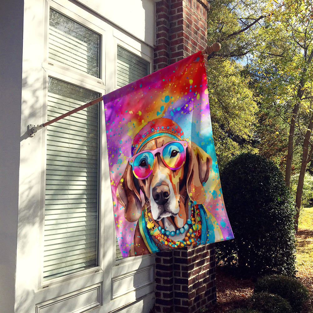 Weimaraner Hippie Dawg House Flag
