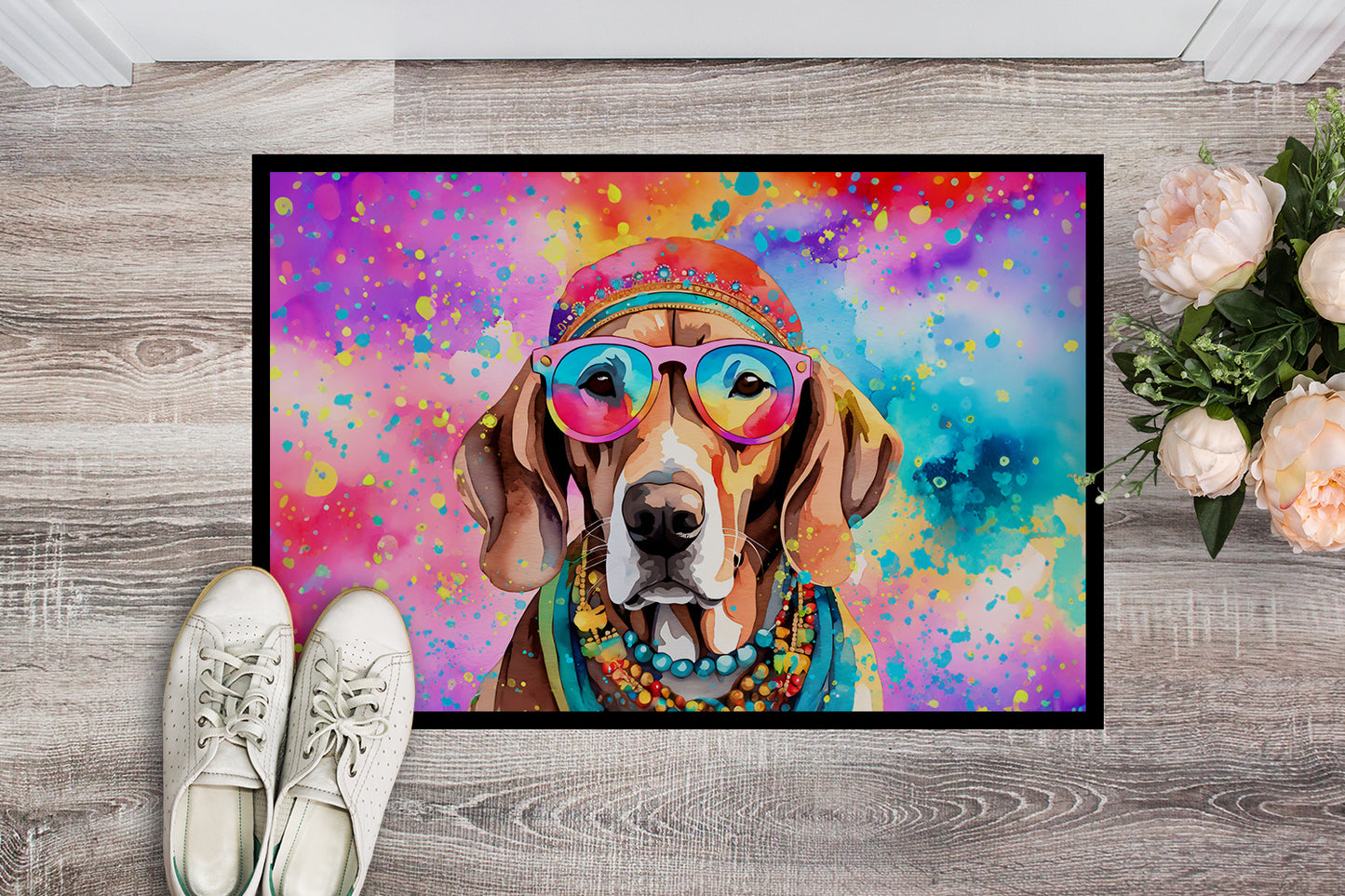 Weimaraner Hippie Dawg Doormat