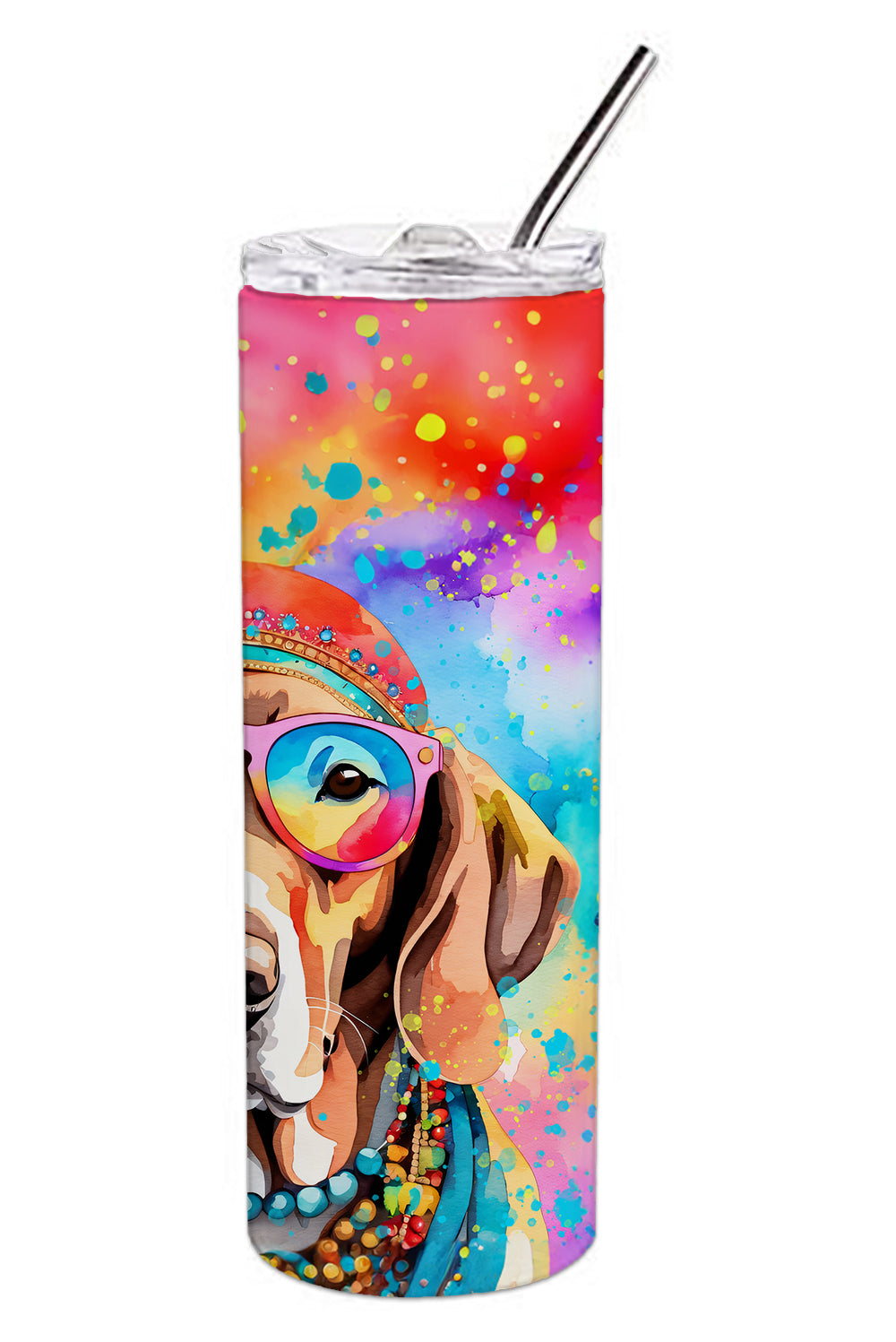 Weimaraner Hippie Dawg Stainless Steel Skinny Tumbler