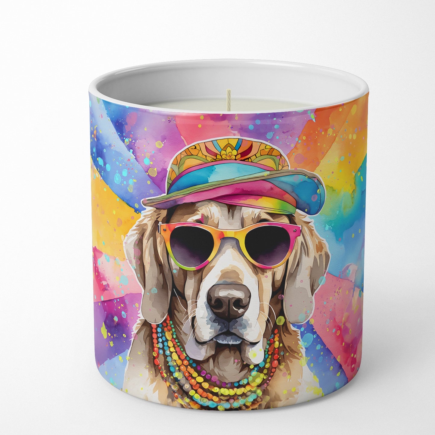 Weimaraner Hippie Dawg Decorative Soy Candle