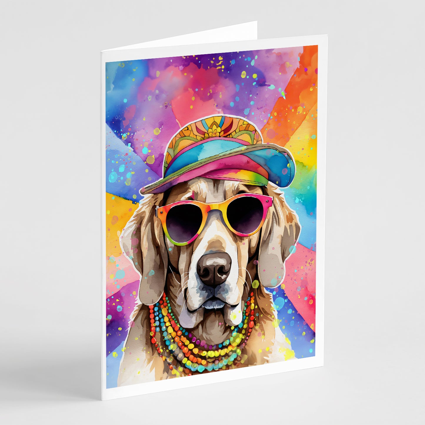 Buy this Weimaraner Hippie Dawg Greeting Cards Pack of 8