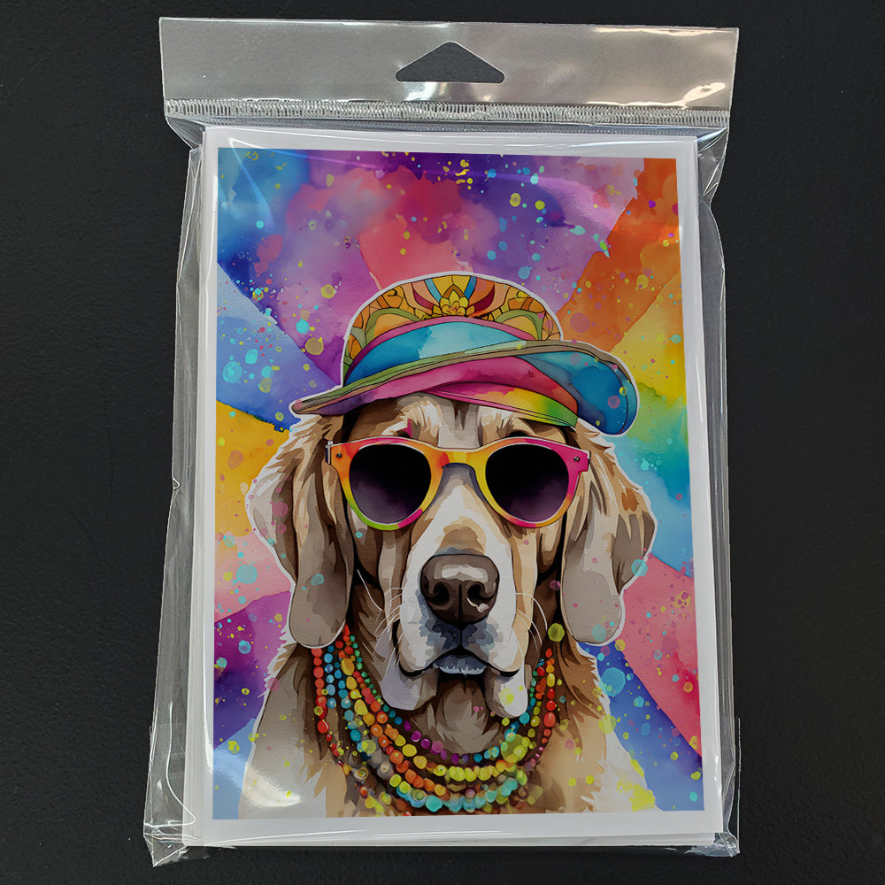 Weimaraner Hippie Dawg Greeting Cards Pack of 8