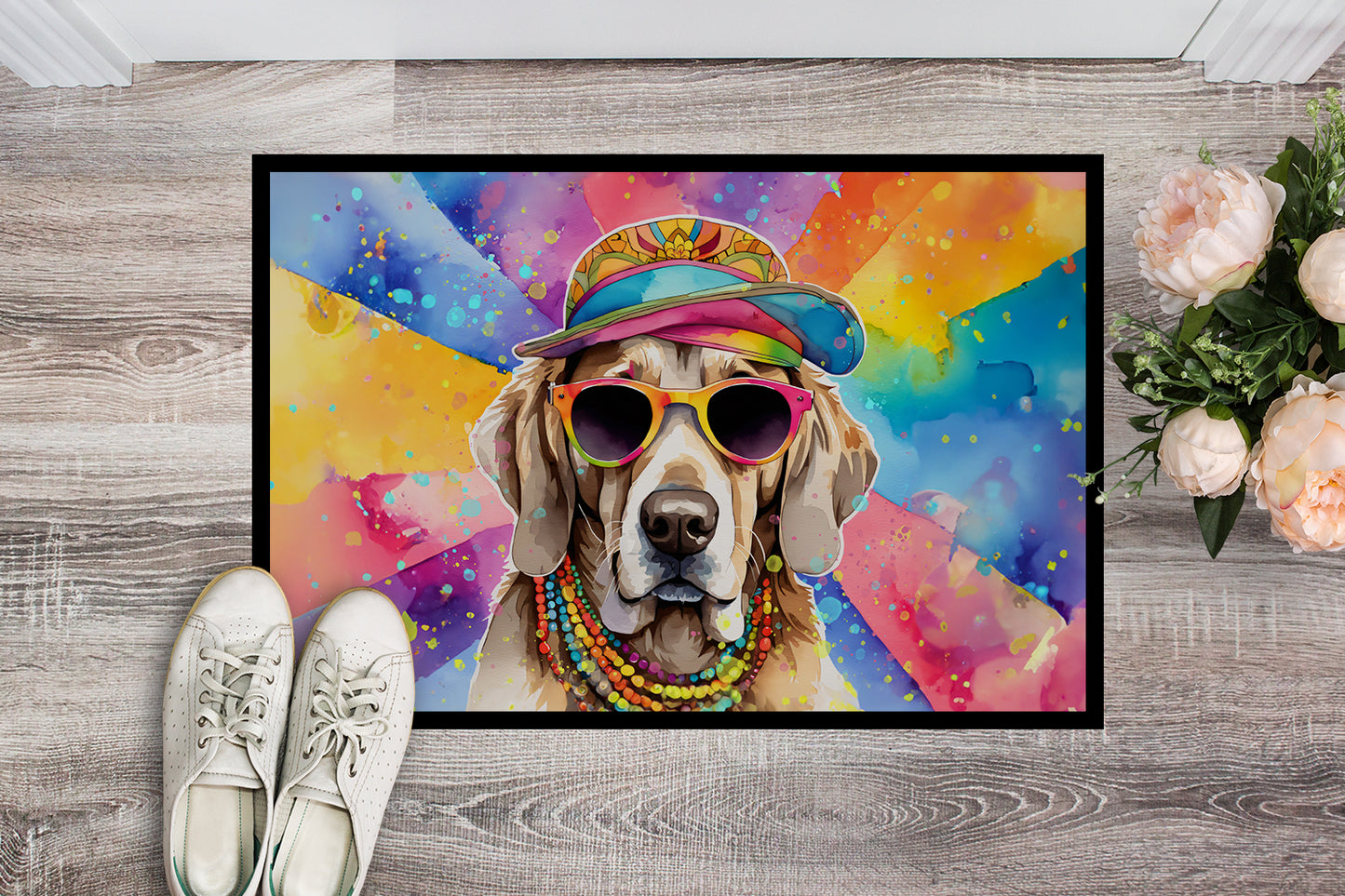 Weimaraner Hippie Dawg Doormat