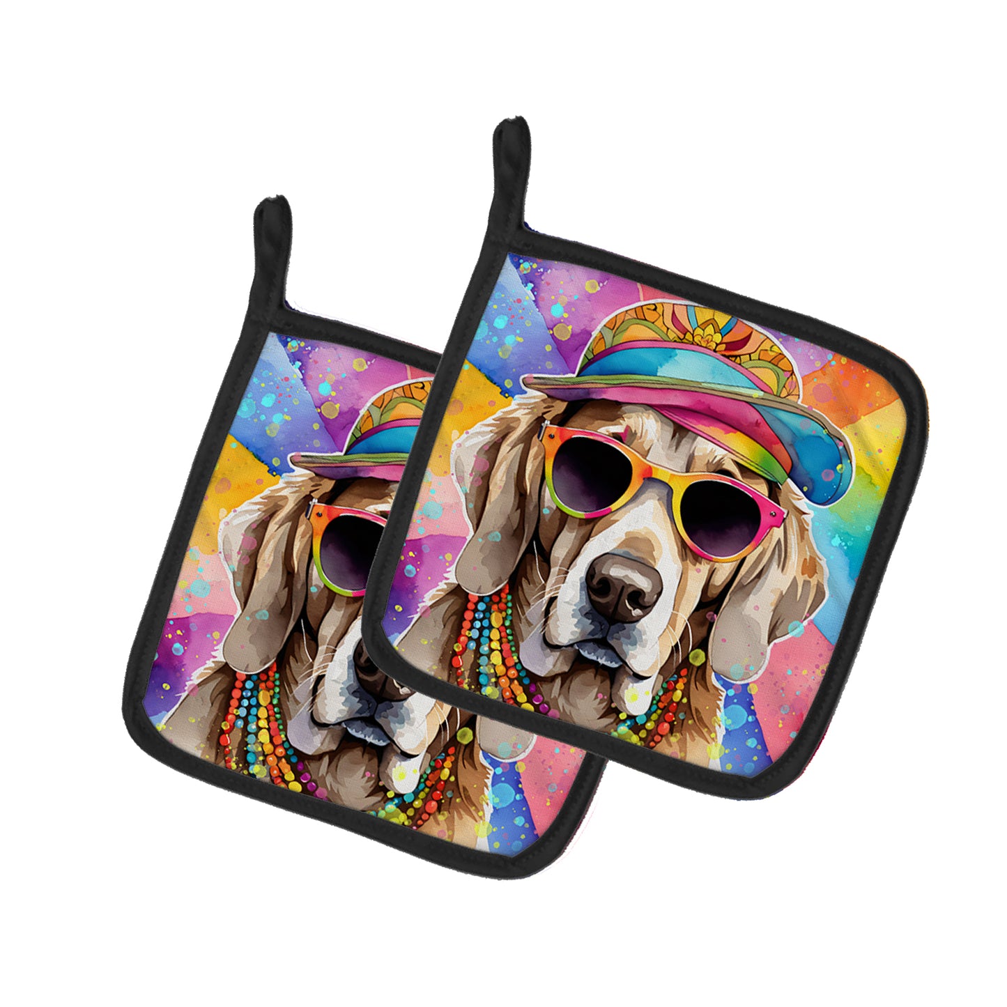 Buy this Weimaraner Hippie Dawg Pair of Pot Holders