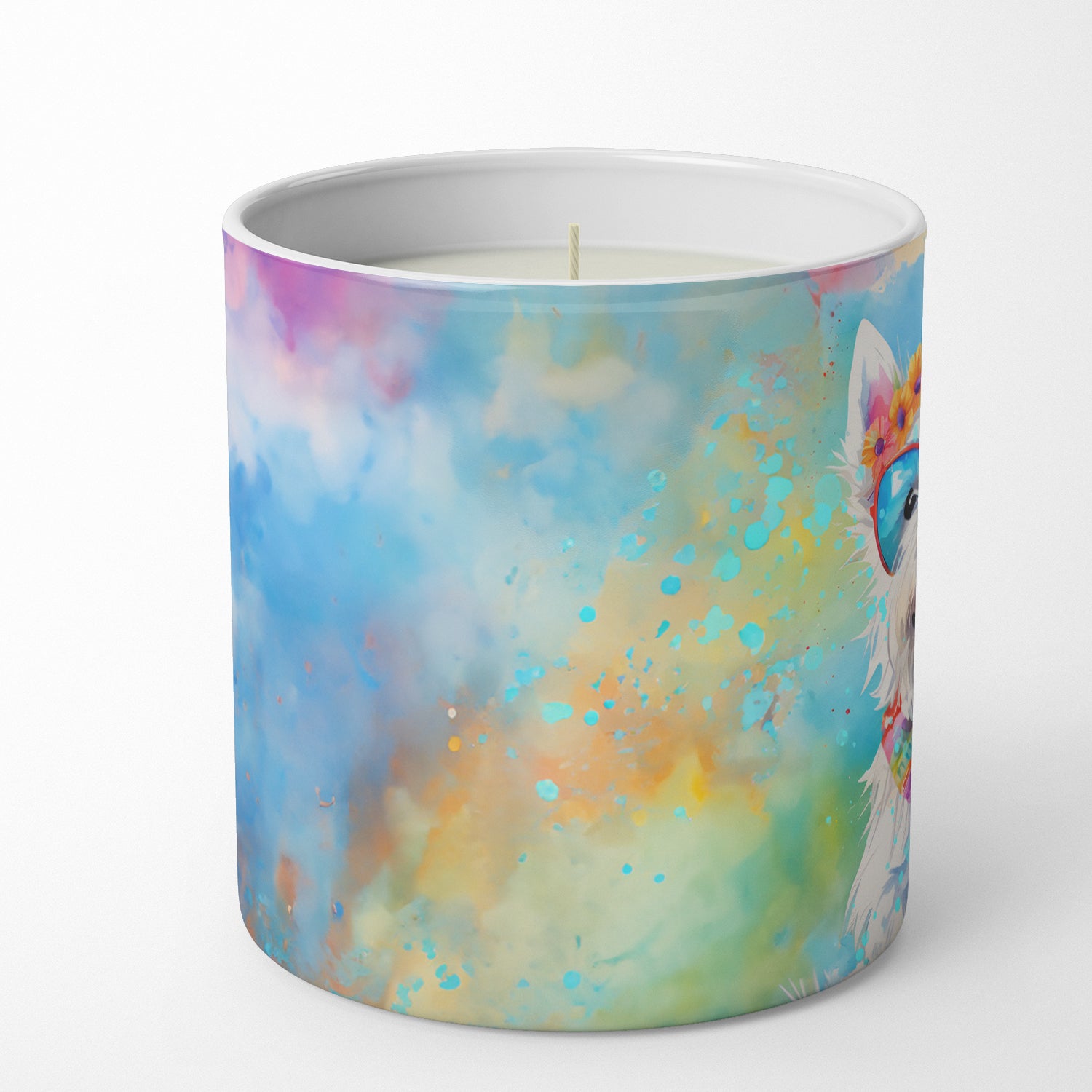 Buy this Westie Hippie Dawg Decorative Soy Candle