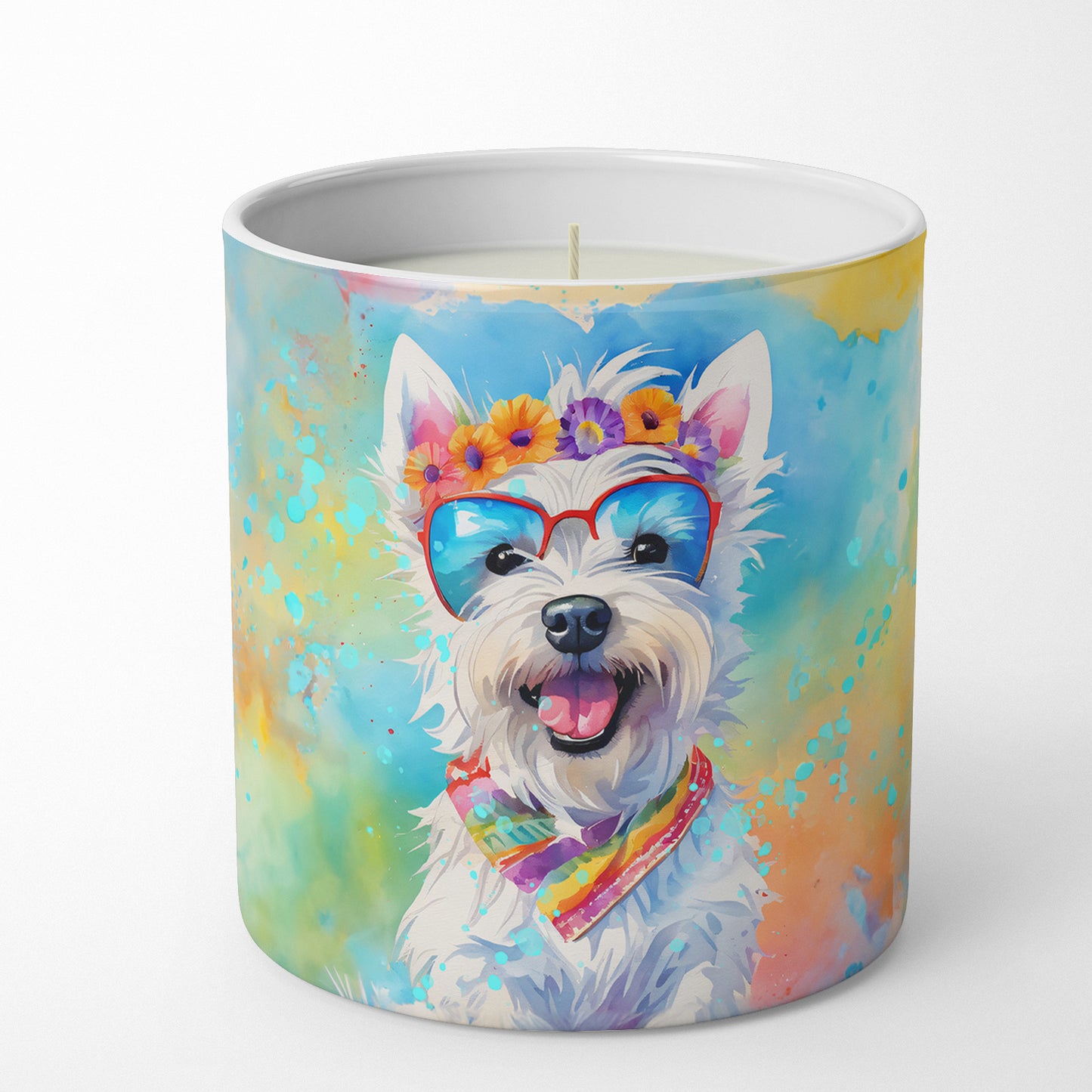Westie Hippie Dawg Decorative Soy Candle