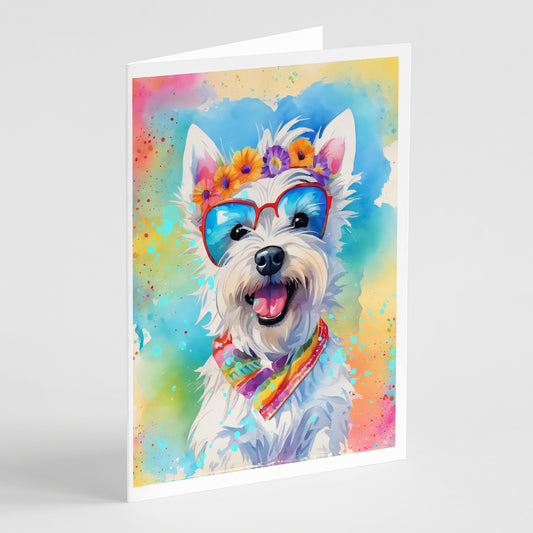 Buy this Westie Hippie Dawg Greeting Cards Pack of 8